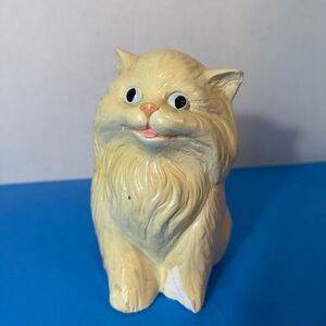 Adorable Cream Cat Figurine